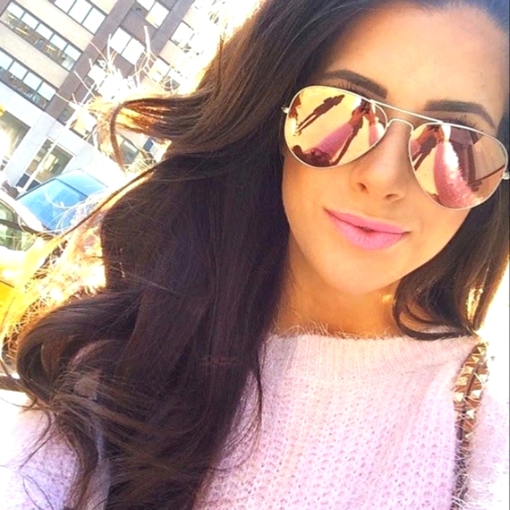 RayBan (Store Display) Aviator Pink Reflective Lenses RB3025 Mirror